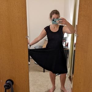 Deletta (Anthropologie) black wool blend dress